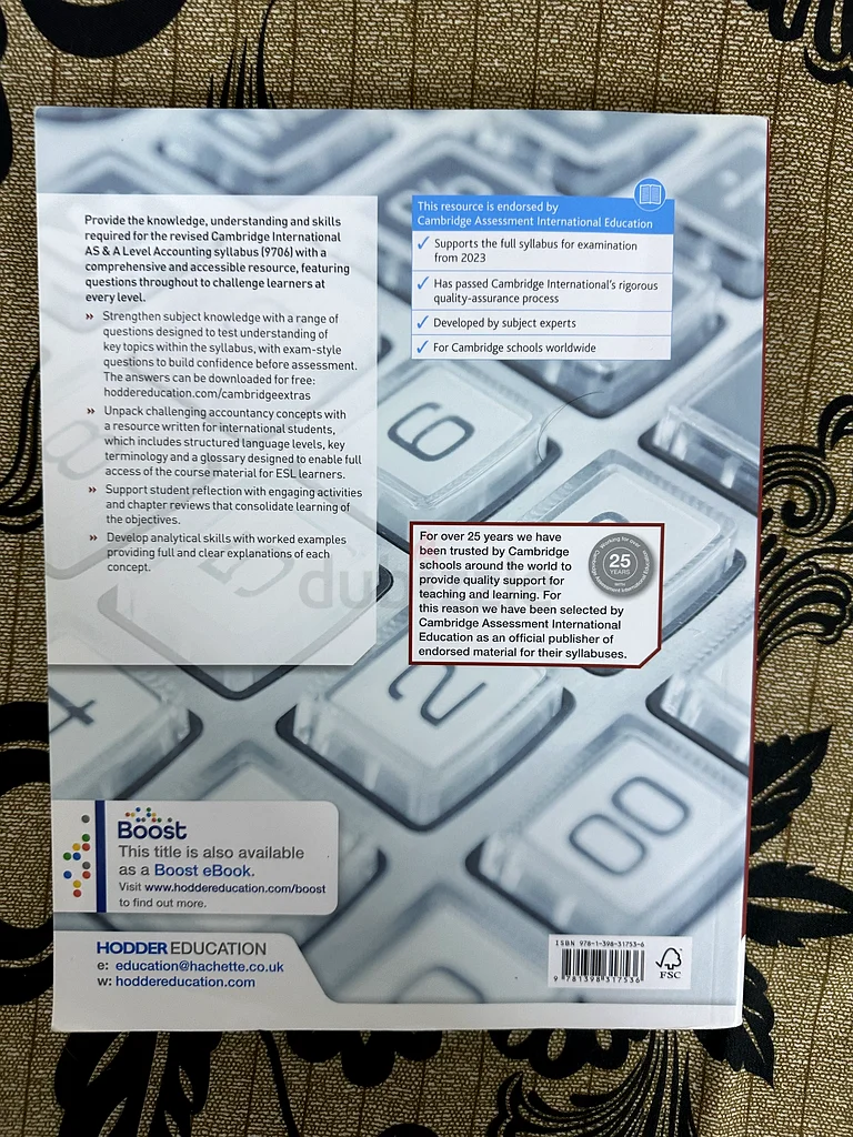 مستوى المحاسبة AS/A كتاب مقرر كامبريدج63226278672131112