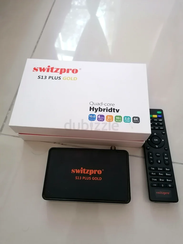 SwitZpro S13 Plus Gold - Hybrid TV Box with Remote!632618264655371128