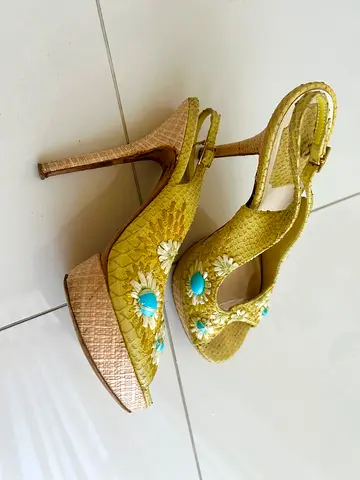 Christian Dior yellow shoes original size 38,5