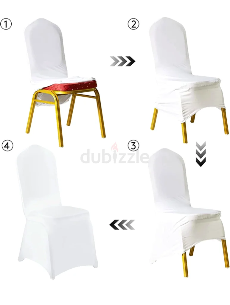 70 White stretch chair covers with 60 chair bows decorations63221860482946113