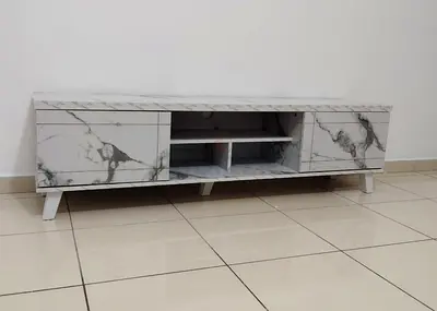 Stylish Marble-Inspired TV Cabinet for Modern Homes