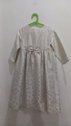 Charming White Kids Dress with Cute Patterns