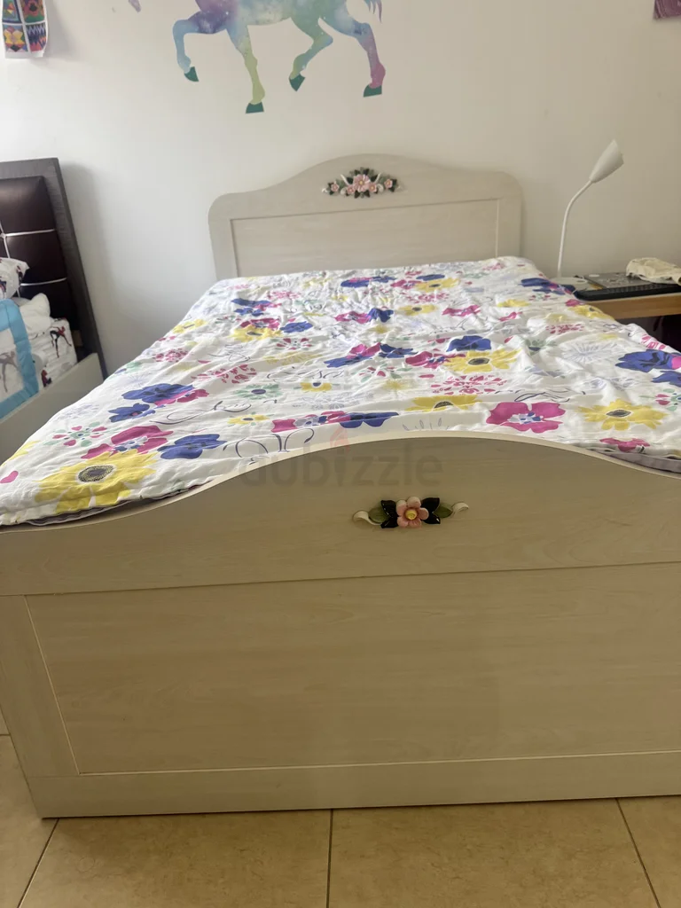 Bedroom set single bed (120x200), dresser and desk62866836893058111