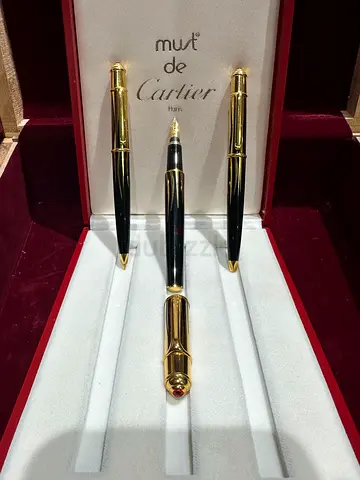 Elegant Luxury Cartier Pen Set الدايبلو الناري الحجر الأحمر من النوادر- Limited Edition