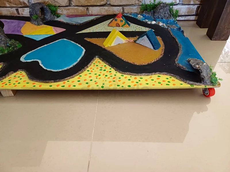hand painted wooden car track63208382314753111