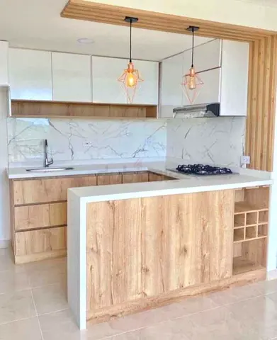 Kitchen cabinet with kitchen island