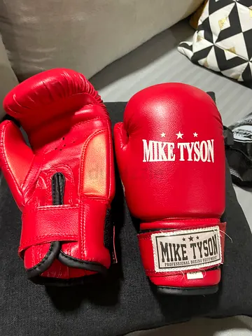 Authentic Mike Tyson Red Boxing Gloves - 6oz size