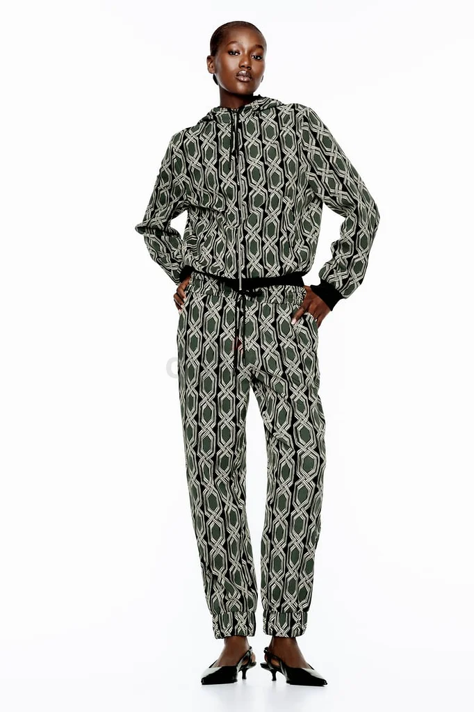 Zara Woman Geometric Print Track Suit Co-ord Set632401258449941123