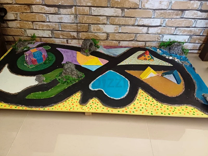 hand painted wooden car track63208382314753112