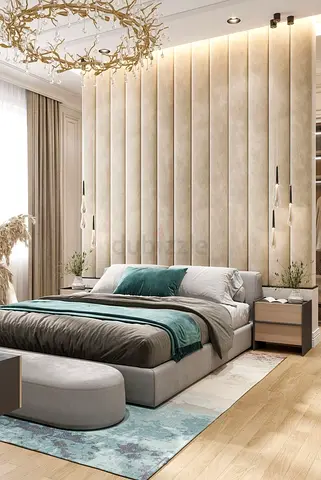 Bed with headboard