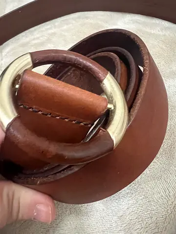 Real leather belt womens