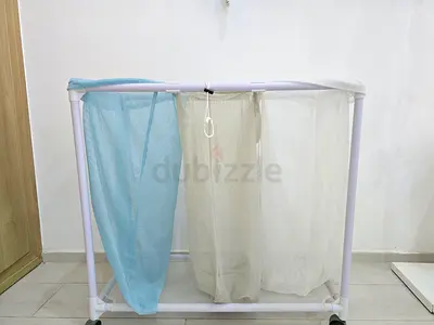 3-Compartment Laundry Sorter with Wheels – Lightweight  Convenient_Urgent Sale_Moving out