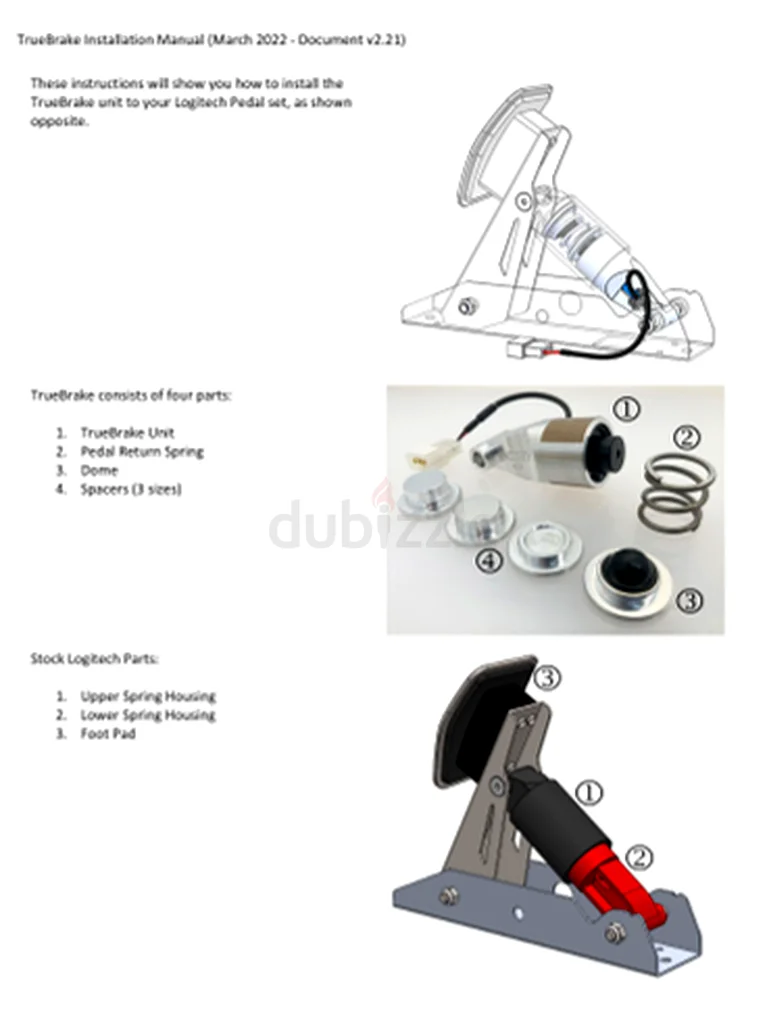 طقم تعديل دواسة الفرامل الحقيقية من لوجيتك G27/G29/G920/G92363231194515715111