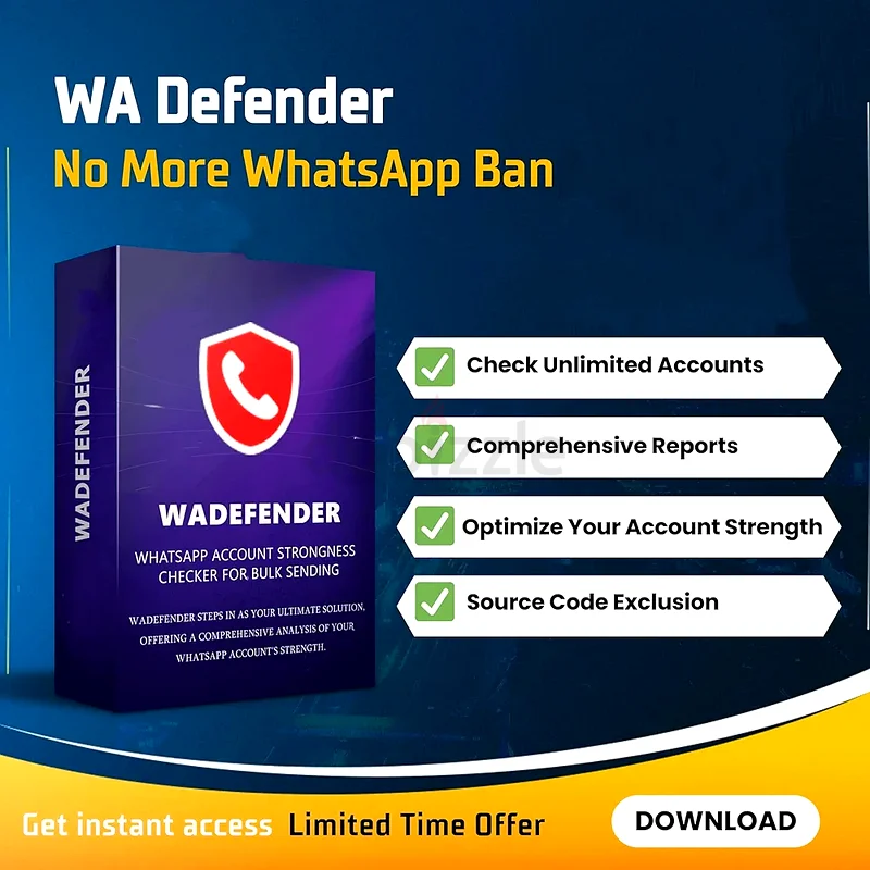 Wadefender - Whatsapp Account Strongness Checker For Bulk Sending - Full Rights629306422247701129