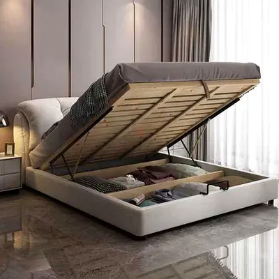 Stylish Storage King Bed with Lift-up Mechanism