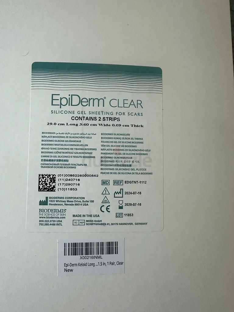 Epiderm silicone gel sheets for scars63233645886338113
