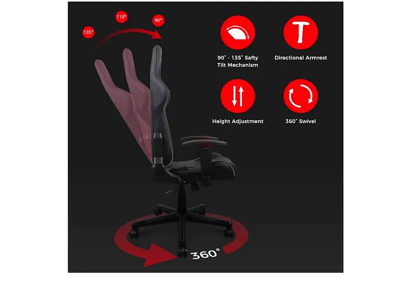 Ergonomic Gaming Chair with Full Metal Frame63201166194178112