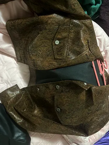 Mango snake skin jacket size large Brand new