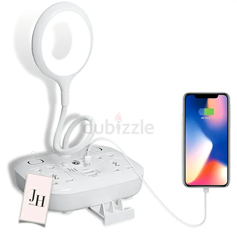 LED Desk Lamp with USB Ports, Power Extension, Dimmable Light  Phone Stand632208317744671119