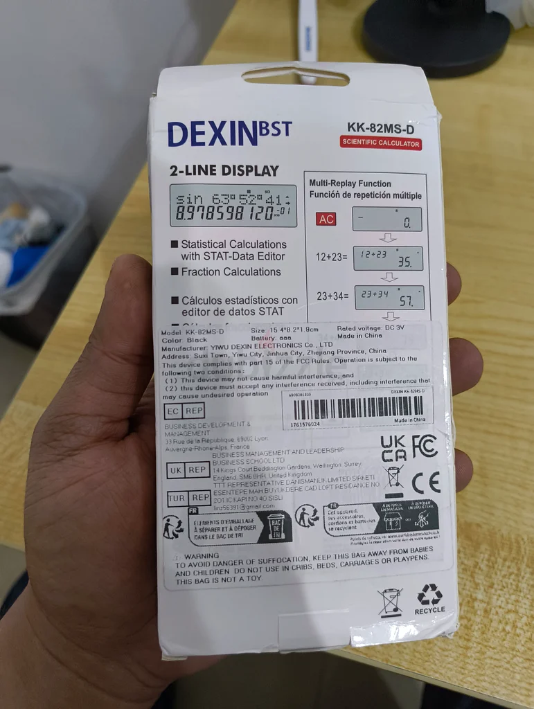 Brand New DEXIN BST KK-82MS-D Scientific Calculator63262402444163111