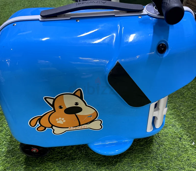 Airwheel SQ3 Kids Electric Luggage - Blue | 15L Compact Travel Luggage, Motorized Electric Luggage S63233643534339111