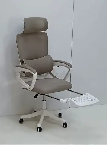 Office highback mesh chair with footrest