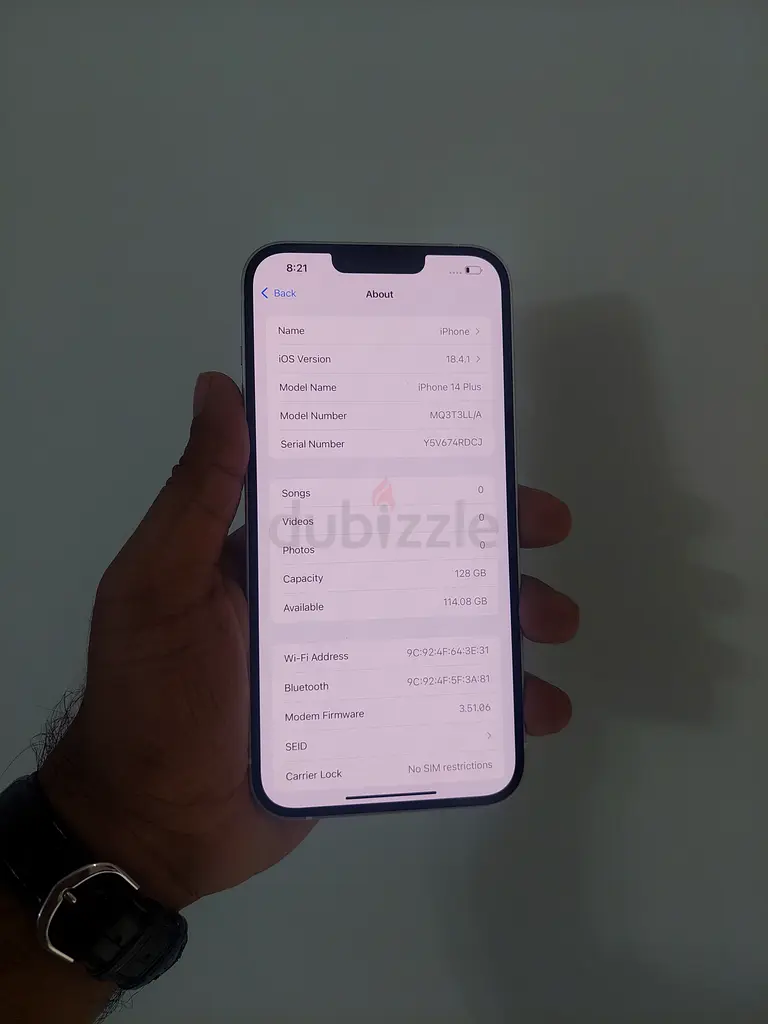 آيفون 14 بلس 128 جيجابايت أصلي