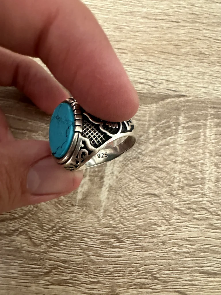 Stunning Turquoise Mens Ring for Sale!63231693984001113