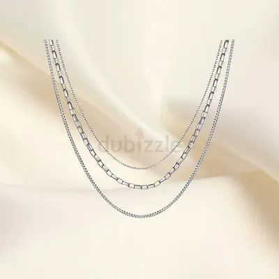 Woow deal flash sale for 2 days from 110 to 90 Elegant Multi-Layered Silver Chain Necklace