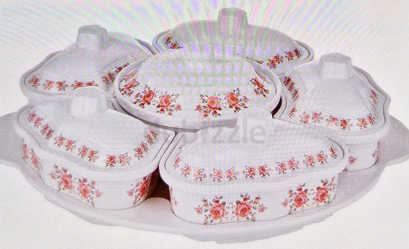 Royalford 14-Piece Floral Revolving Serving Tray Set63215872134659114