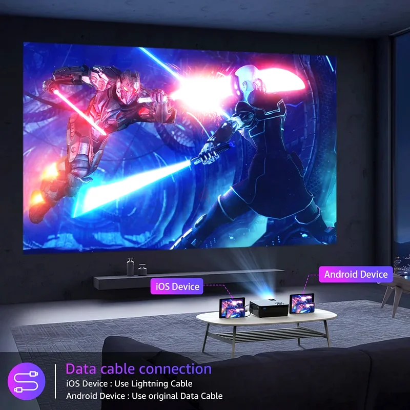 ROCONIA 5G WiFi Bluetooth 4K Support Native 1080P, 15000LM Full HD Movie Projector, LCD Technology 363262936249475114