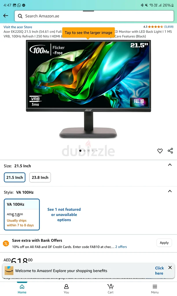 Acer gaming monitor 100hertz63200151394433111