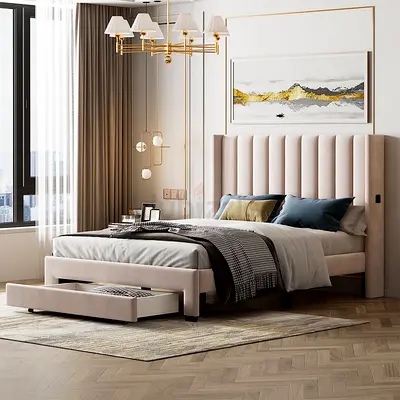 Luxurious Modern Twin size Bed (120x200) with Elegant Design