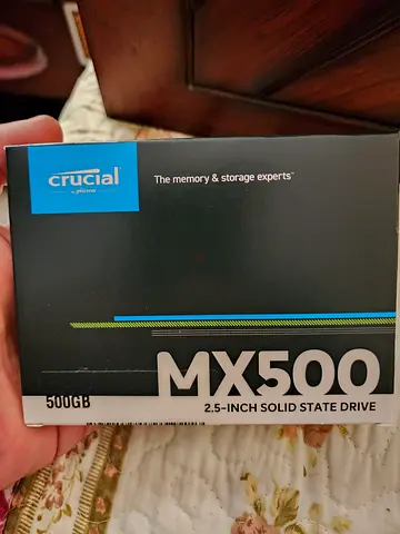 crucial MX500 2.5 Internal SATA SSD, Up to 560 MB/s Sequential Read  Up to 510 MB/ s Write Speed