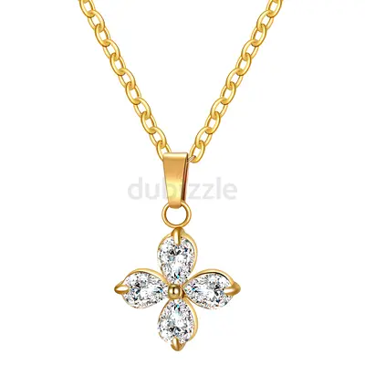 Woow deal flash sale  now only for 110 Elegant Gold Plated Flower Pendant Necklace