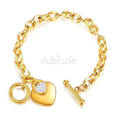 Flash sale only for two day from 200 to 150 18k Charming Gold Plated Bracelet with Sparkling Accent
