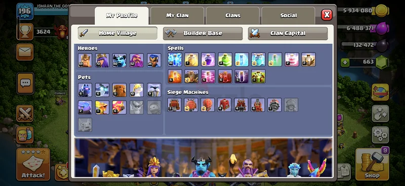 Clash of clans th 15 semi maxed63174332422019113