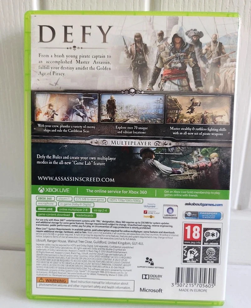 لعبة فيديو بلاك فلاغ 4 لوحة التحكم Xbox 36063174331724802111