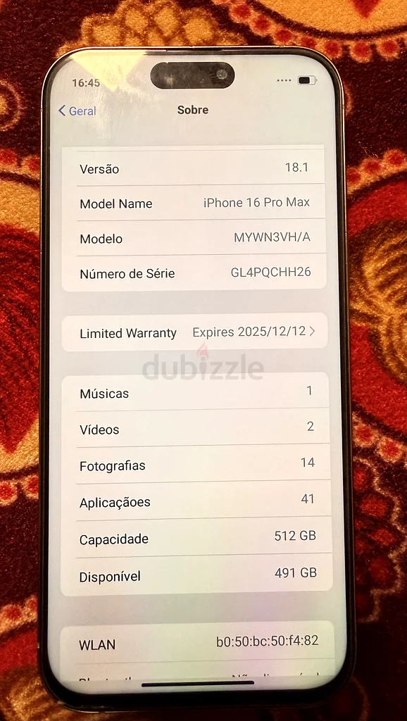 آيفون 16 برو ماكس النسخة الأولى63181313234819111