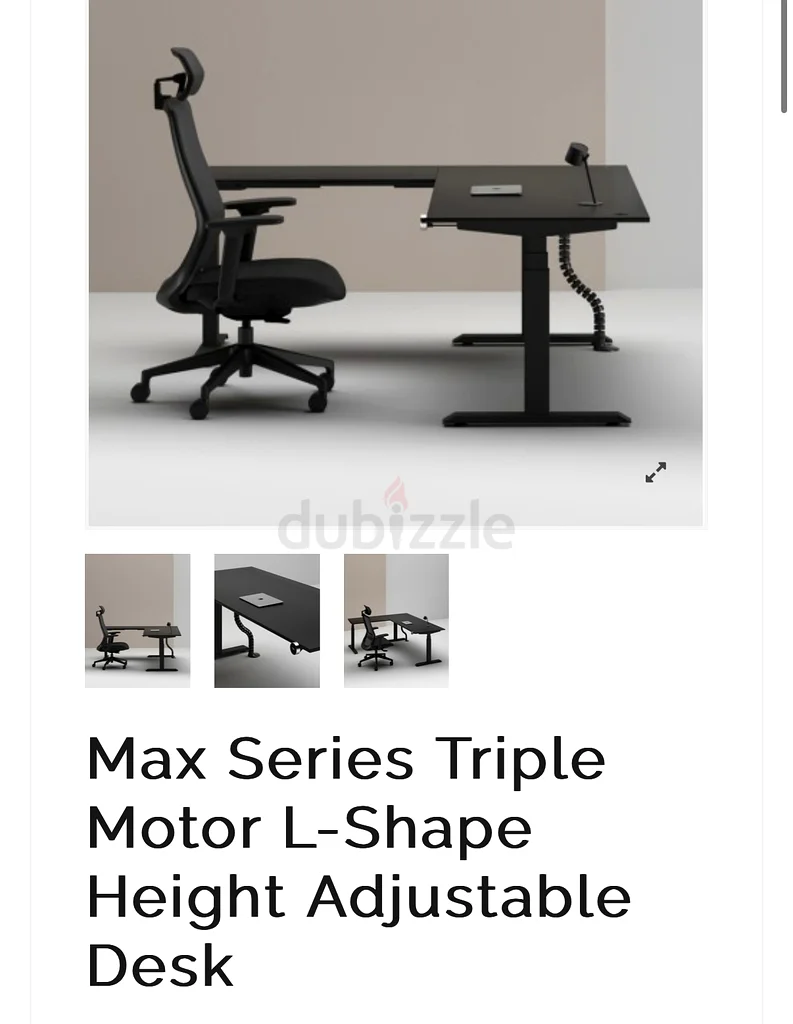 Max Series Triple Motor L-Shape Height Adjustable Desk62863819966467113