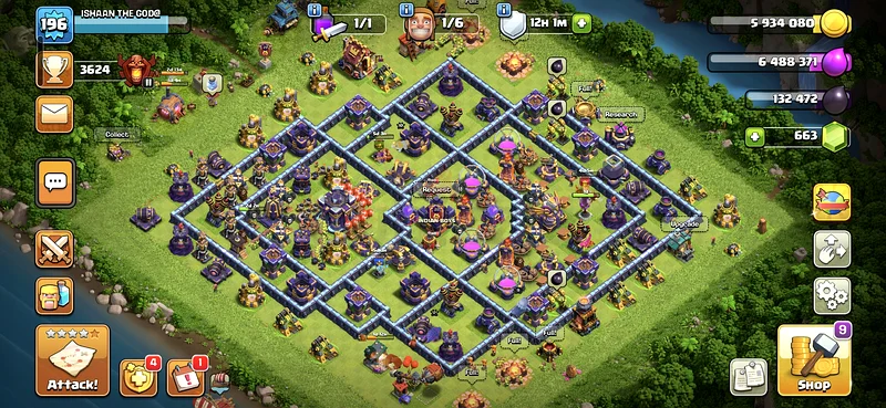 Clash of clans th 15 semi maxed63174332422019111