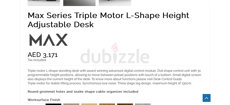 Max Series Triple Motor L-Shape Height Adjustable Desk62863819966467111