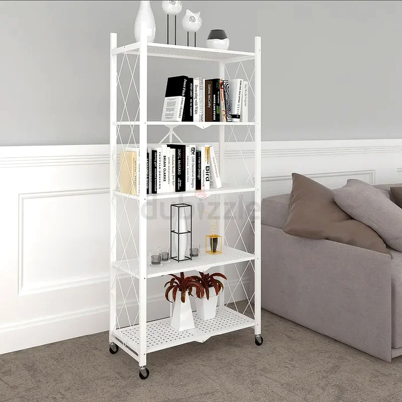 5 TIER FOLDABLE SHELF, KITCHEN 5 LAYER STORAGE RACK, MULTIPURPOSE STORAGE CABINET63219338189313111