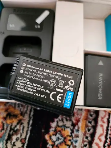 NP-FW50 RAVPower Camera Battery charger Set for Sony A6000, A6500, A6300, A7, A7II, A7SII, A7S, A7S2