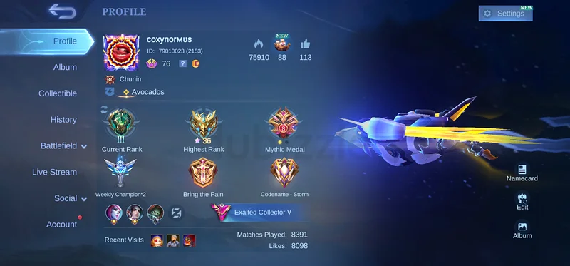 Mobile Legends Account for sale!63199630268289112