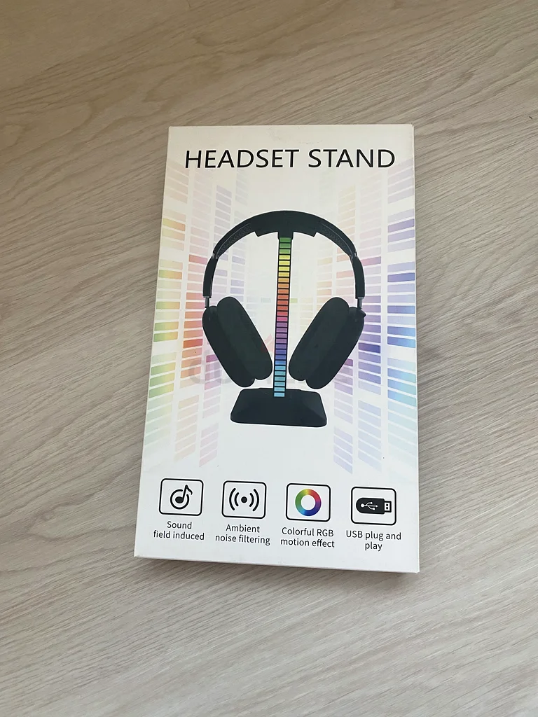 Headset RGB motion effect stand with usb plug - color : White63179380428290111