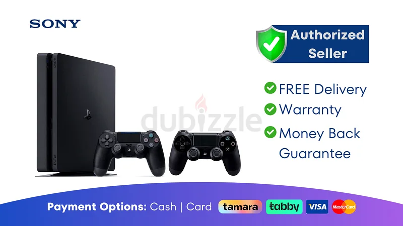 Sony PS4 Slim - 500GB - Black - 2 Controller ● PlayStation | Warranty | FREE Delivery | AJM957463266082365699118