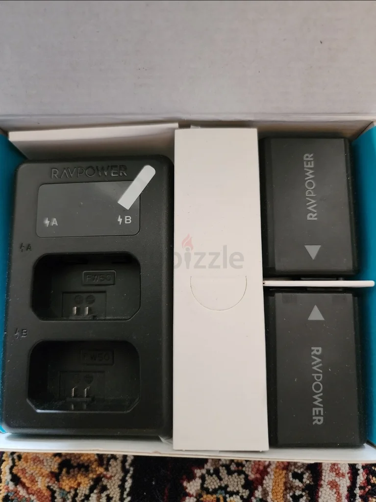 شاحن بطارية كاميرا NP-FW50 من RAVPower، مجموعة مناسبة لجهاز Sony A6000، A6500، A6300، A7، A7II، A7SII، A7S، A7S263172681367939112