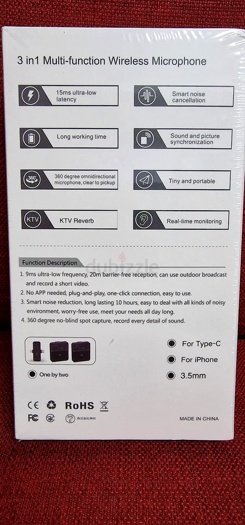 Versatile 3-in-1 Multi-function Wireless Microphone63234133652226111