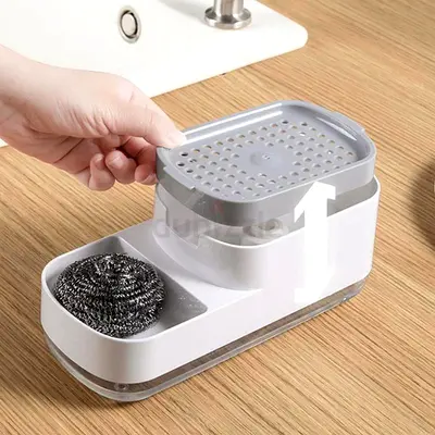 KITCHEN SPONGE HOLDER, SOAP DISPENSING AND SCRUBBER HOLDER, SINK TOP ORGANISER